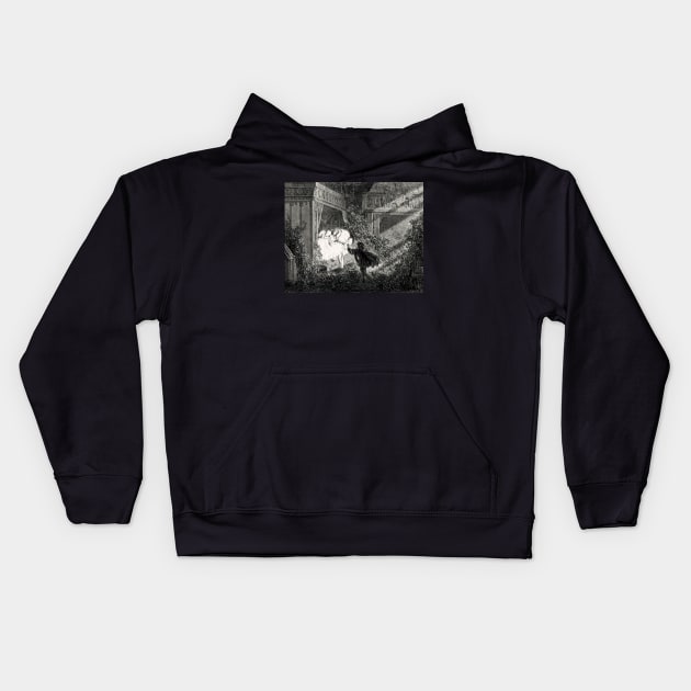 Sleeping Beauty - Gustave Dore Kids Hoodie by forgottenbeauty